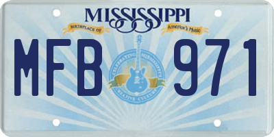 MS license plate MFB971