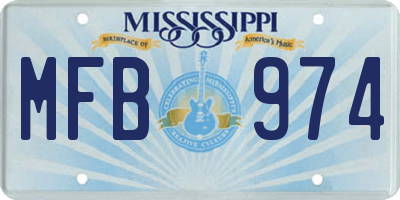 MS license plate MFB974