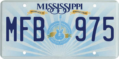 MS license plate MFB975