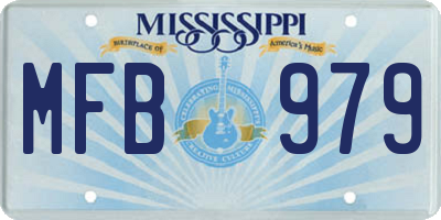 MS license plate MFB979