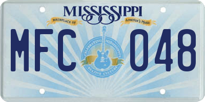 MS license plate MFC048