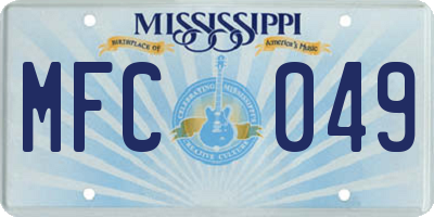 MS license plate MFC049