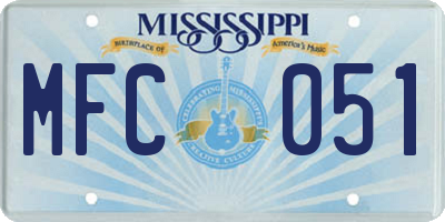 MS license plate MFC051