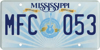MS license plate MFC053