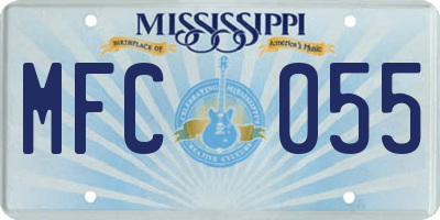 MS license plate MFC055