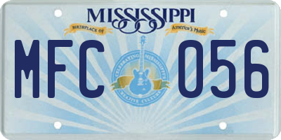 MS license plate MFC056