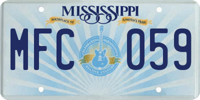 MS license plate MFC059
