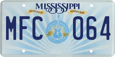 MS license plate MFC064