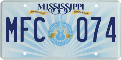 MS license plate MFC074