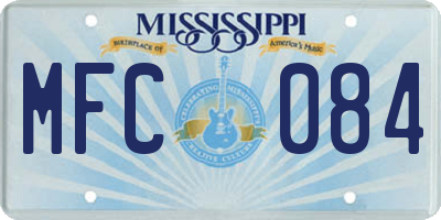 MS license plate MFC084