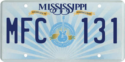 MS license plate MFC131