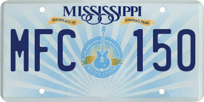 MS license plate MFC150