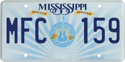 MS license plate MFC159