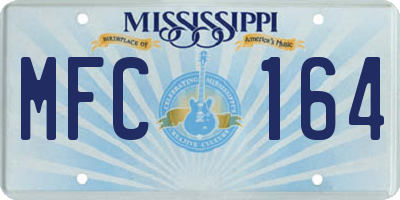 MS license plate MFC164