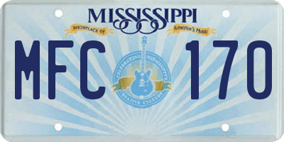 MS license plate MFC170