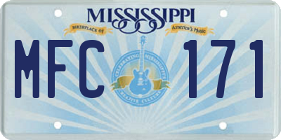 MS license plate MFC171
