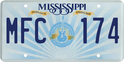 MS license plate MFC174