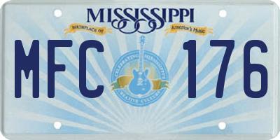 MS license plate MFC176