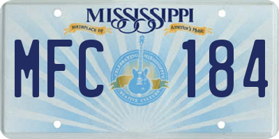 MS license plate MFC184