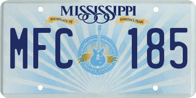 MS license plate MFC185