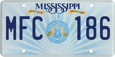 MS license plate MFC186