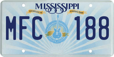 MS license plate MFC188