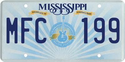 MS license plate MFC199