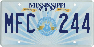 MS license plate MFC244