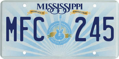 MS license plate MFC245