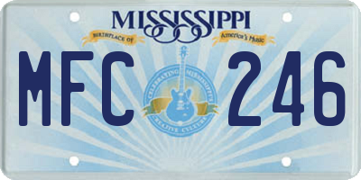 MS license plate MFC246