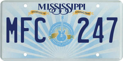 MS license plate MFC247