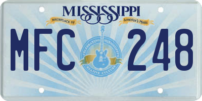 MS license plate MFC248