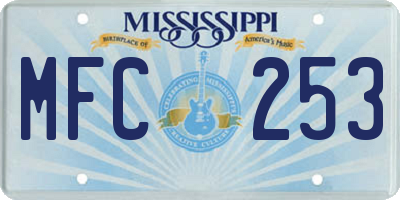 MS license plate MFC253