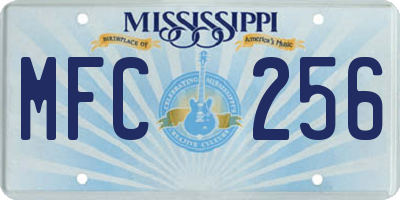 MS license plate MFC256
