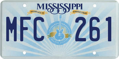 MS license plate MFC261