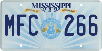 MS license plate MFC266