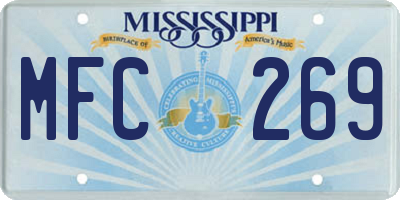 MS license plate MFC269
