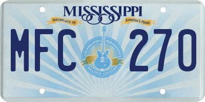 MS license plate MFC270