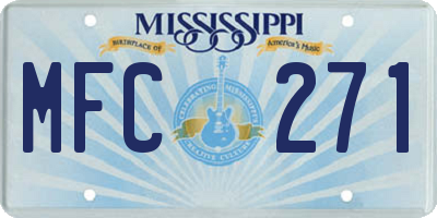 MS license plate MFC271