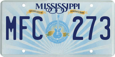 MS license plate MFC273
