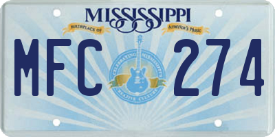 MS license plate MFC274
