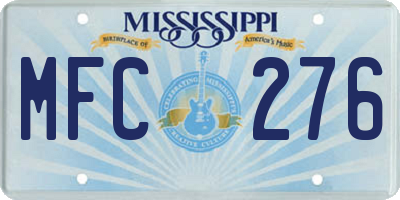 MS license plate MFC276