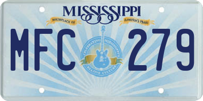 MS license plate MFC279