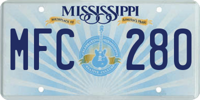 MS license plate MFC280