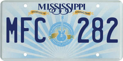 MS license plate MFC282