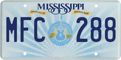 MS license plate MFC288