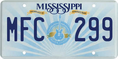 MS license plate MFC299