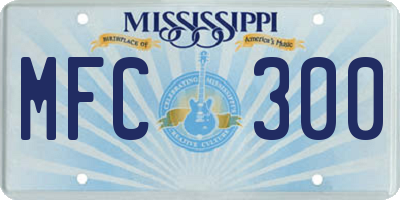 MS license plate MFC300