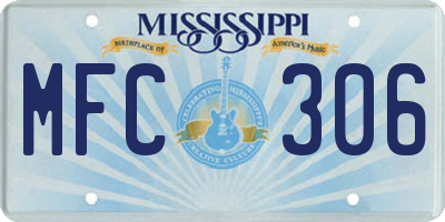 MS license plate MFC306