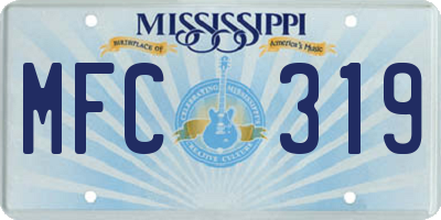 MS license plate MFC319